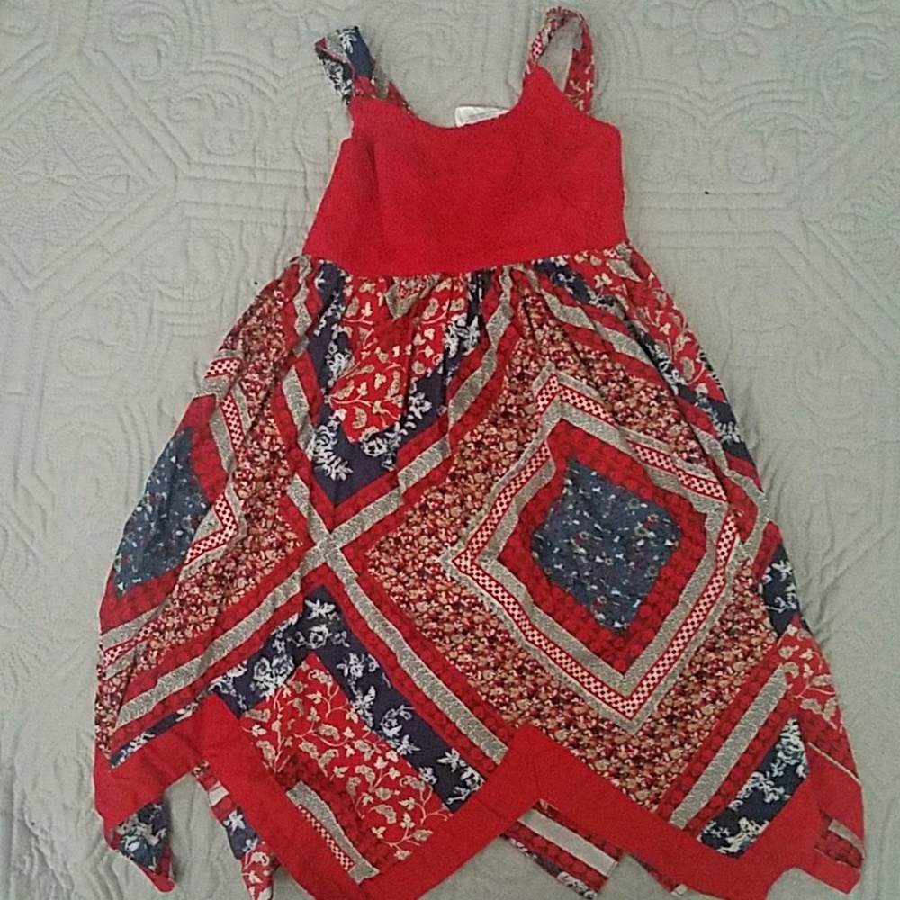 Girls Bandana Print Dress
